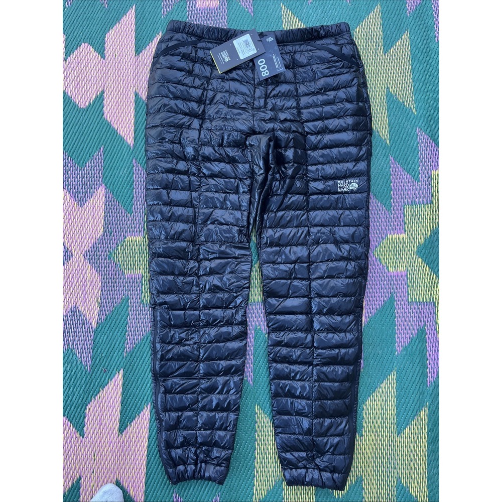 Mountain Hardwear Ghost Whisperer Down Pants Womens L Black 800-Fill NEW $275